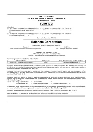 Thumbnail Balchem 10-Q Quarterly Report FY2024 