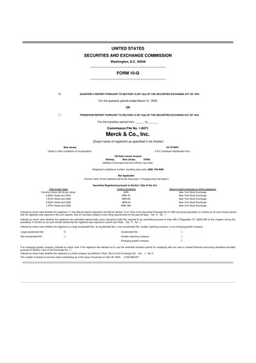 Thumbnail Merck 10-Q Quarterly Report FY2024 