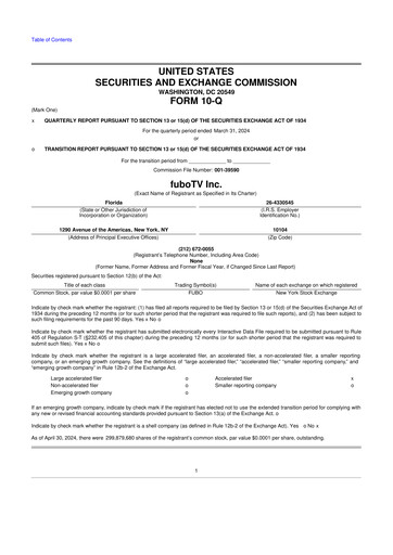 Thumbnail fuboTV 10-Q Quarterly Report FY2024 