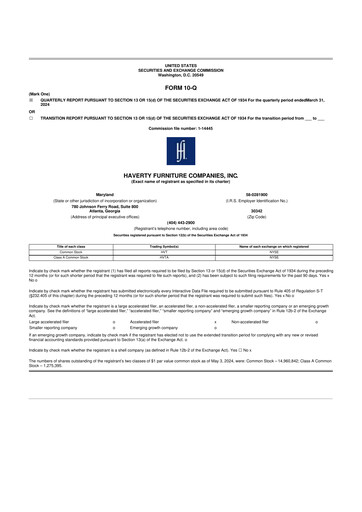 Thumbnail Havertys 10-Q Quarterly Report FY2024 