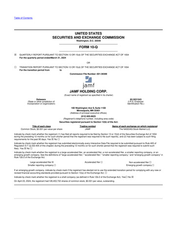Thumbnail Jamf 10-Q Quarterly Report FY2024 