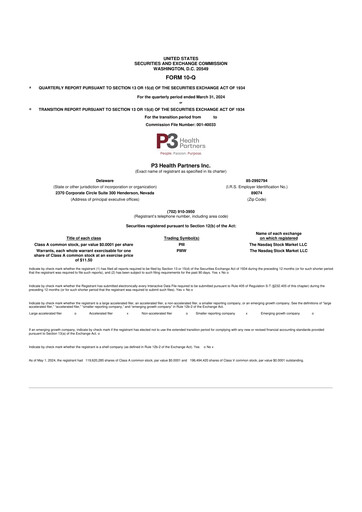 Thumbnail P3 Health Partners 10-Q Quarterly Report FY2024 