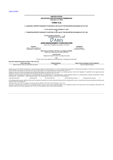 Thumbnail Ares Management
 10-Q Quarterly Report FY2024 