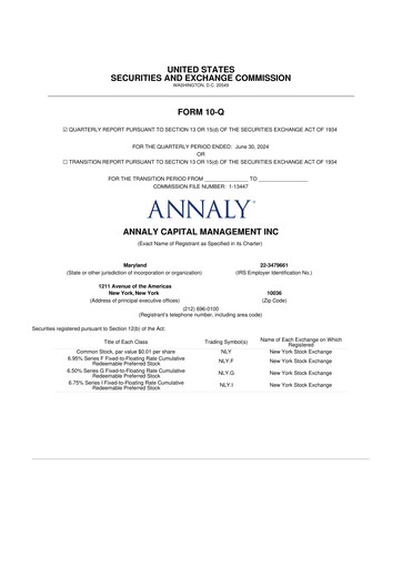 Thumbnail Annaly Capital Management
 10-Q Quarterly Report FY2024 