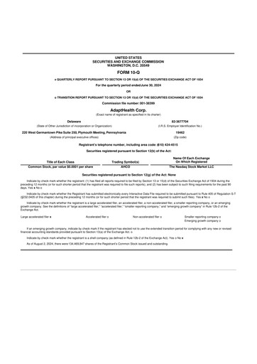 Thumbnail AdaptHealth 10-Q Quarterly Report FY 