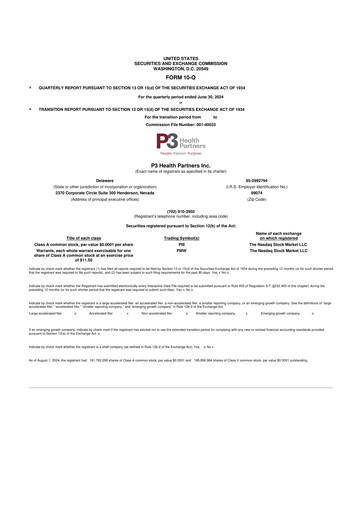 Thumbnail P3 Health Partners 10-Q Quarterly Report FY2024 