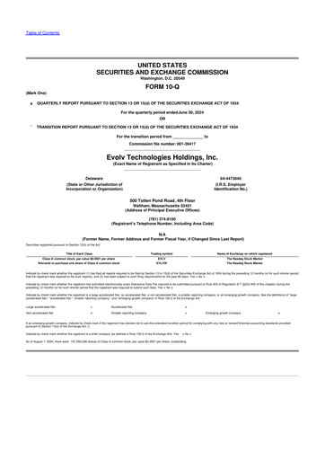 Vorschaubild Evolv Technologies 10-Q Quartalsbericht 2024 