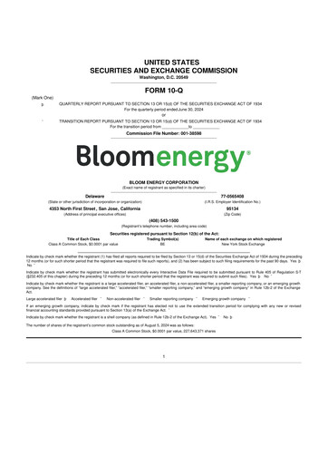 Thumbnail Bloom Energy
 10-Q Quarterly Report FY2024 