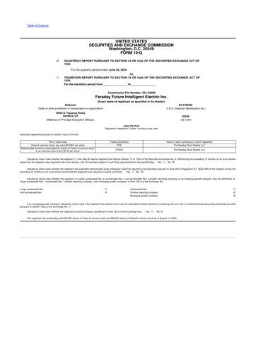 Thumbnail Faraday Future 10-Q Quarterly Report FY2024 