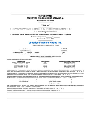 Thumbnail Jefferies Financial Group
 10-Q Quarterly Report FY2024 