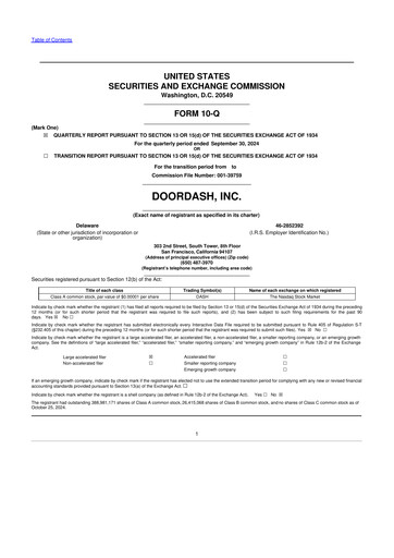 Thumbnail DoorDash 10-Q Quarterly Report FY2024 