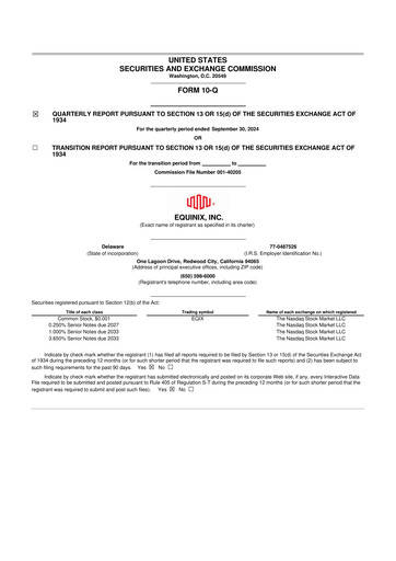 Thumbnail Equinix 10-Q Quarterly Report FY2024 