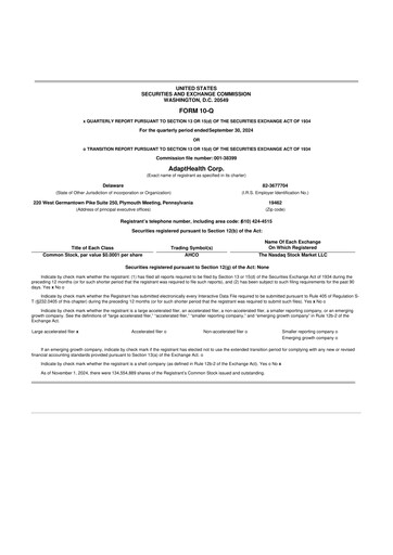 Thumbnail AdaptHealth 10-Q Quarterly Report FY 