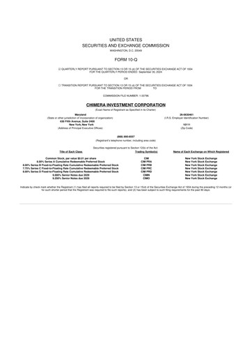 Vorschaubild Chimera Investment Corporation 10-Q Quartalsbericht 2024 
