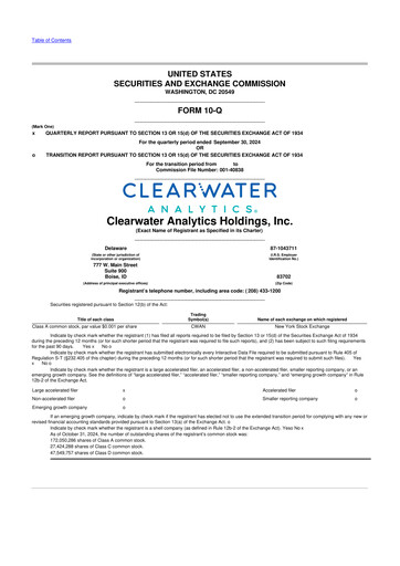Thumbnail Clearwater Analytics 10-Q Quarterly Report FY2024 