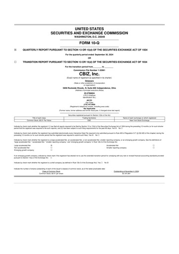 Thumbnail CBIZ 10-Q Quarterly Report FY2024 