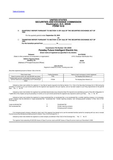 Thumbnail Faraday Future 10-Q Quarterly Report FY2024 