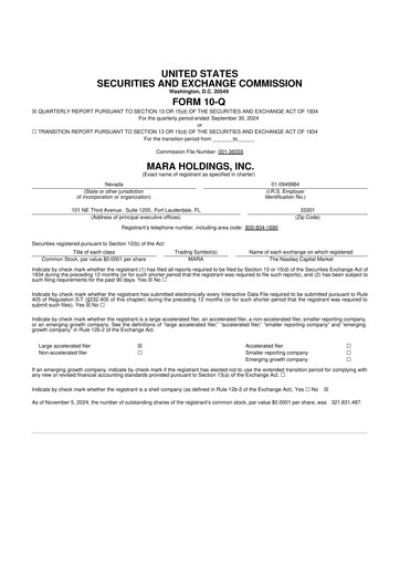 Thumbnail MARA Holdings
 10-Q Quarterly Report FY2024 