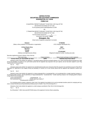 Thumbnail Groupon 10-Q Quarterly Report FY2024 