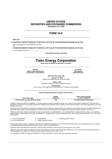 Thumbnail Talen Energy 10-Q Quarterly Report FY2024 