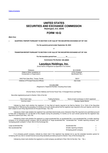 Thumbnail Lazydays Holdings 10-Q Quarterly Report FY2024 