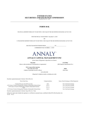 Thumbnail Annaly Capital Management
 10-K Annual Report 2024
