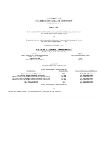 Thumbnail Chimera Investment Corporation 10-K Annual Report 2024