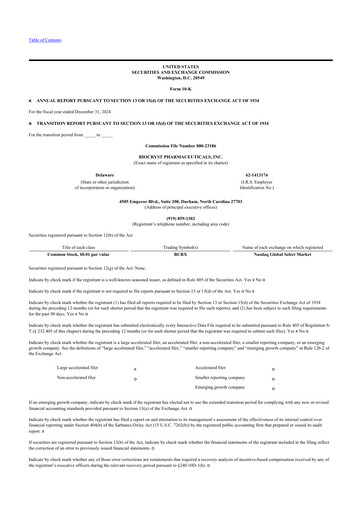 Thumbnail BioCryst Pharmaceuticals
 10-K Annual Report 2024