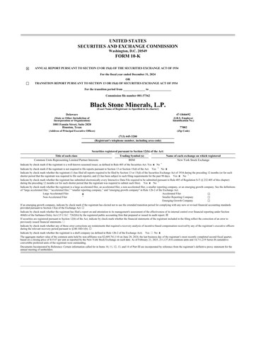 Thumbnail Black Stone Minerals
 10-K Annual Report 2024