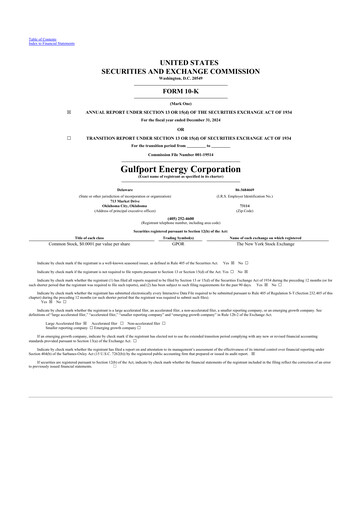 Thumbnail Gulfport Energy 10-K Annual Report 2024