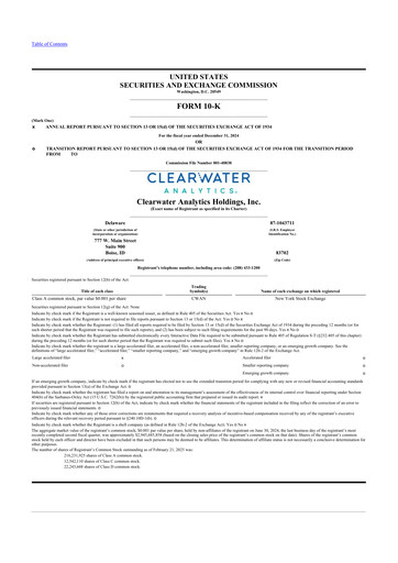 Thumbnail Clearwater Analytics 10-K Annual Report 2024