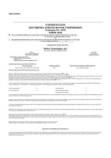 Thumbnail Mirion Technologies 10-K Annual Report 2024