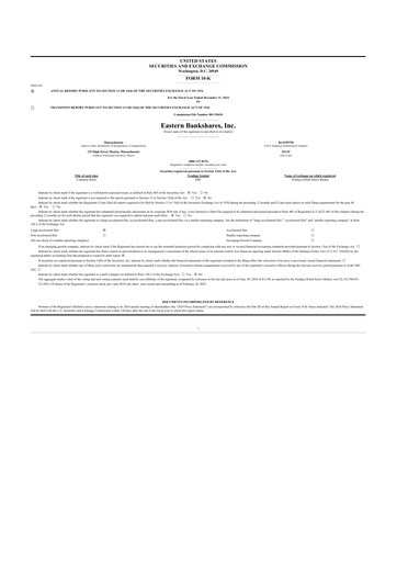 Thumbnail Eastern Bankshares 10-K Annual Report 2024