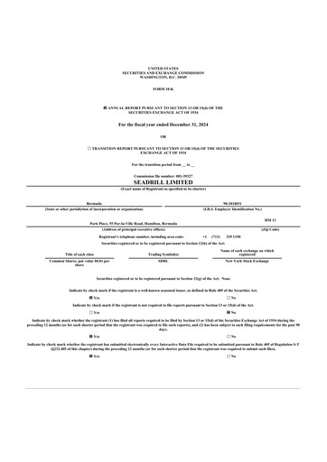 Thumbnail Seadrill
 10-K Annual Report 2024