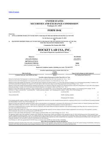 Thumbnail Rocket Lab 10-K Annual Report 2024