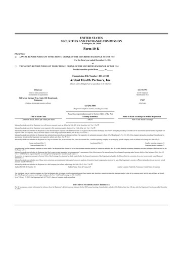 Vorschaubild Ardent Health 10-K Jahresbericht 2024
