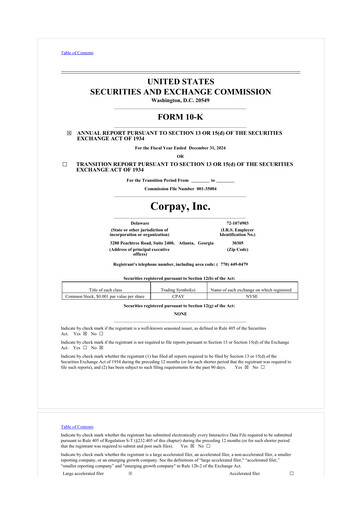 Miniature Corpay 10-K Rapport annuel 2024