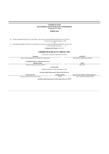 Thumbnail Americold 10-K Annual Report 2024