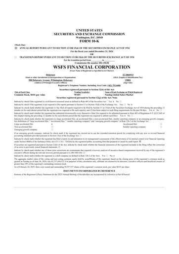 Thumbnail WSFS Financial 10-K Annual Report 2024