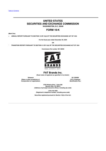 Miniature FAT Brands 10-K Rapport annuel 2024