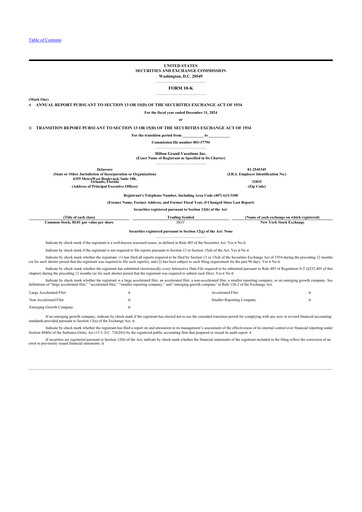 Thumbnail Hilton Grand Vacations
 10-K Annual Report 2024