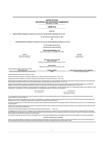 Thumbnail Semrush 10-K Annual Report 2024