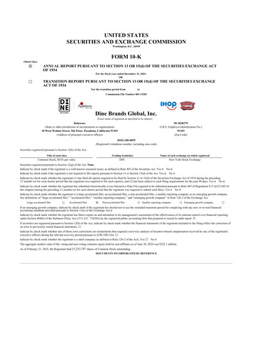 Thumbnail Dine Brands Global 10-K Annual Report 2024