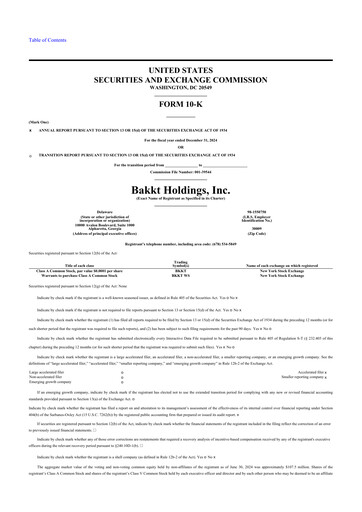 Thumbnail Bakkt Holdings 10-K Annual Report 2024