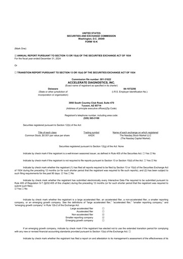 Thumbnail Accelerate Diagnostics 10-K Annual Report 2024