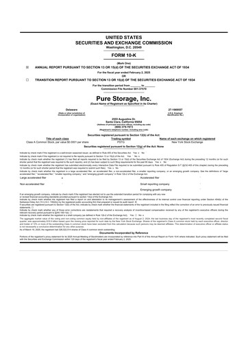 Thumbnail Pure Storage
 10-K Annual Report 2025