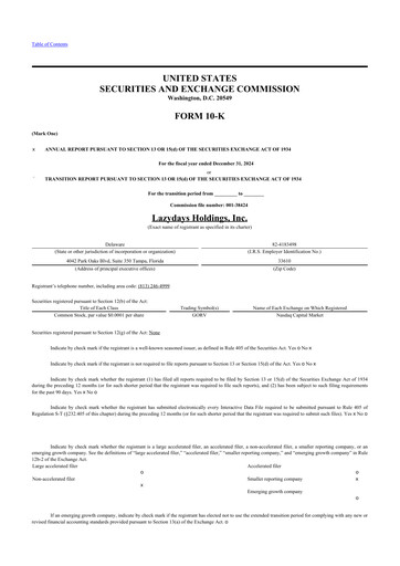 Thumbnail Lazydays Holdings 10-K Annual Report 2024