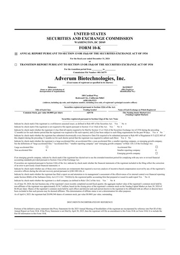 Thumbnail Adverum Biotechnologies
 10-K Annual Report 2024