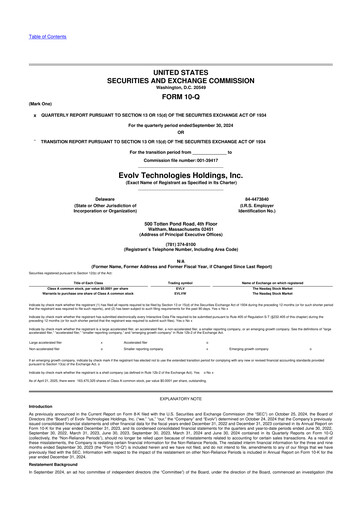 Vorschaubild Evolv Technologies 10-Q Quartalsbericht 2024 