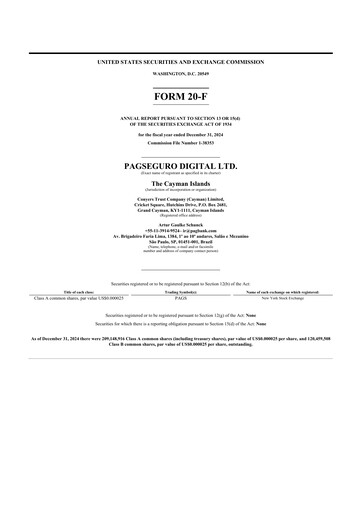 Miniature PagSeguro 20-F Rapport annuel 2024